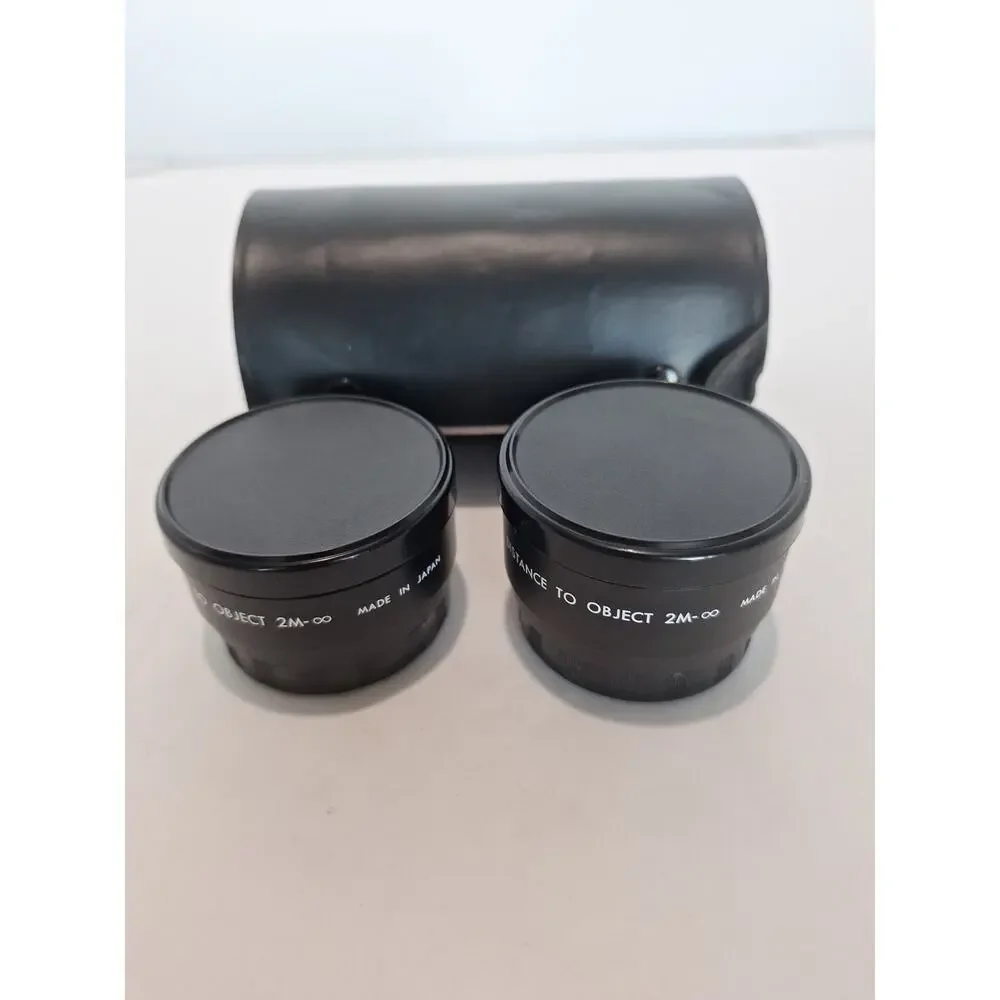 Qualide Auxiliary Telephoto & Wide Angle Lens Set w/ Case – Very Clean